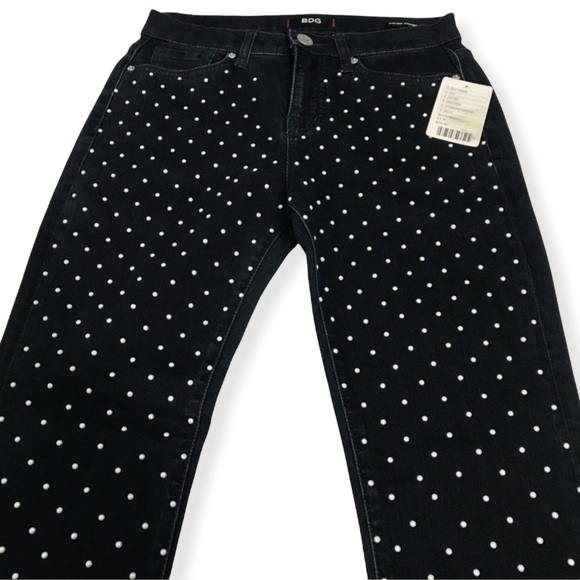 BDG Brand New Women’s Blue Beaded High Rise Cigarette Ankle Jeans Size 27 - Picture 4 of 8